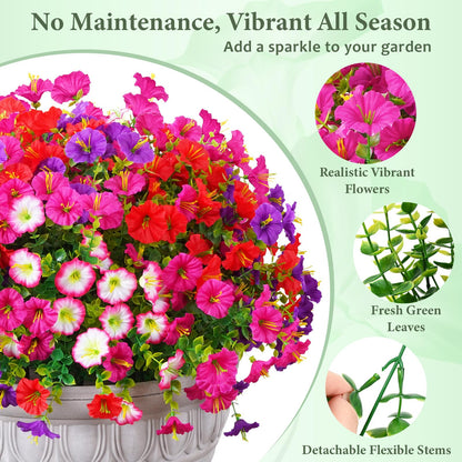 🔥Last Day 60% OFF🔥Sunscreen and Rainproof Artificial Petunias Flowers