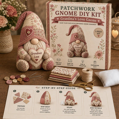 🧵DIY Patchwork Gnome Kit – Create Your Own Adorable Gnome 🧙‍♂️