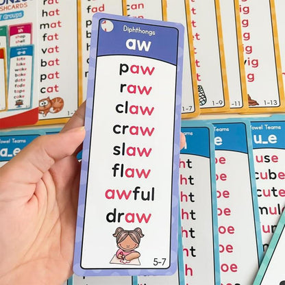 🎁🔥Phonics Word Cards 117 Sound Groups 900+ Rhyming Words Preschool English Discovery Joy