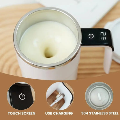 🎁 Electric coffee mug with a built-in LCD thermometer, perfect for brewing coffee, milk, cocoa, etc.