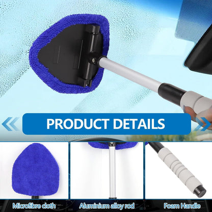 ⏰Final 3 Hours  : Microfiber Car Windshield Cleaning Tool with Extendable Handle