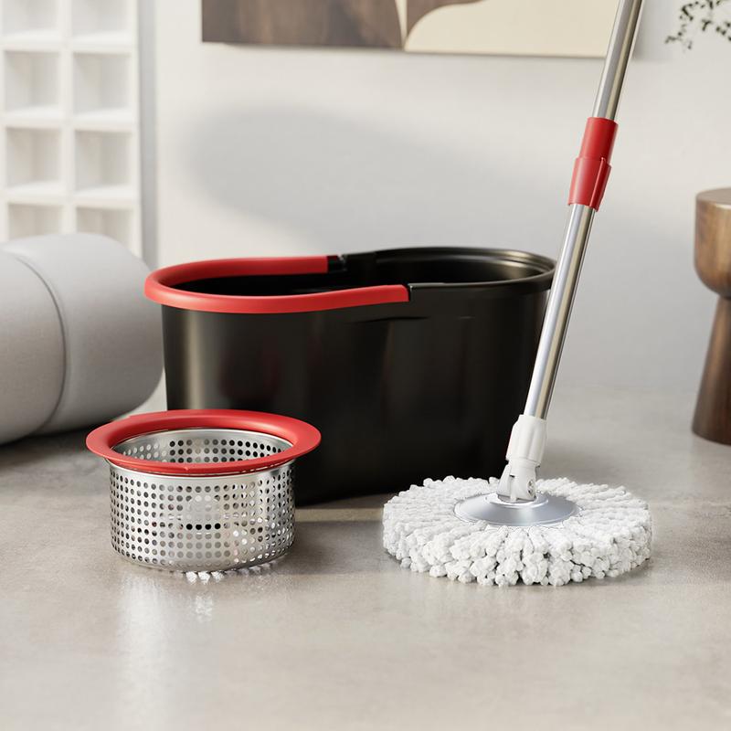 🧹 Spin Mop & Bucket System with Detachable Scrub Brush