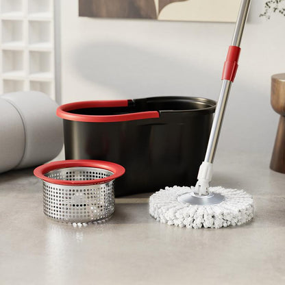 🧹 Spin Mop & Bucket System with Detachable Scrub Brush