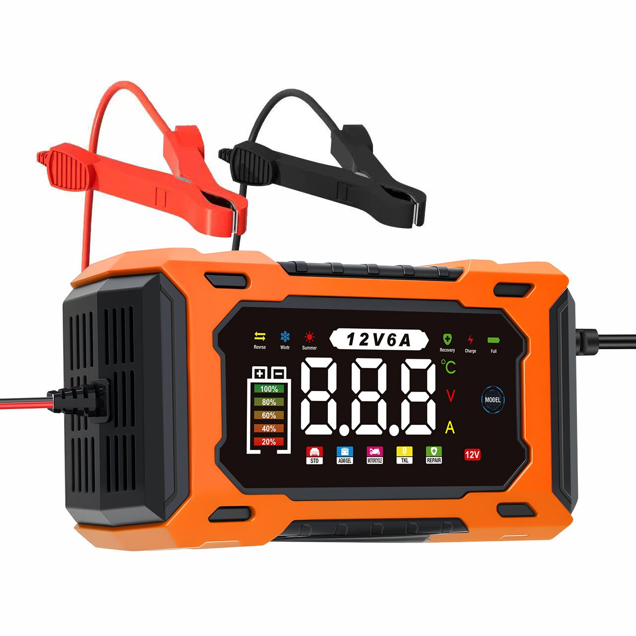 🔌🚗12V/24V Smart Battery Charger, Maintainer & Trickle Charger🔋