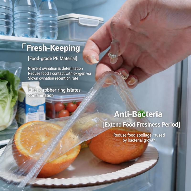 🍓 Elastic Food Fresh-Keeping Covers 🥗 Food-Grade Stretch Lids for Bowls, Plates, Fruits & Leftovers