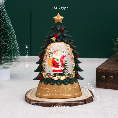 🎄Light Up Christmas Tree Snow Globe Ornament, Musical Xmas Snowball Lantern Gift