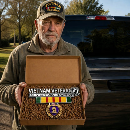 🇺🇸  Promo: 49% OFF 🎖️- Vietnam Veteran Tribute Car Emblem Metal Badge