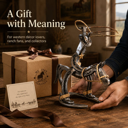 🔥Handcrafted  Cowboy Iron Pony Ornament