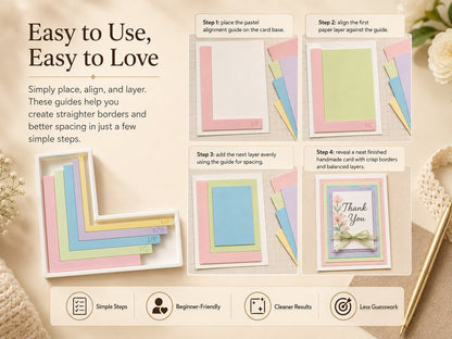 Card Making Alignment Guides Set | Create Perfectly Aligned Handmade Cards Without Guesswork or Crooked Corners ✨