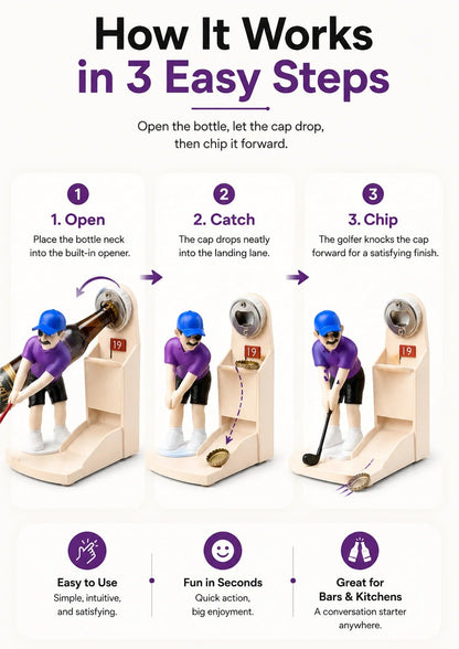 Golf Bottle Opener Game – Fun Gift for Golf & Beer Lovers