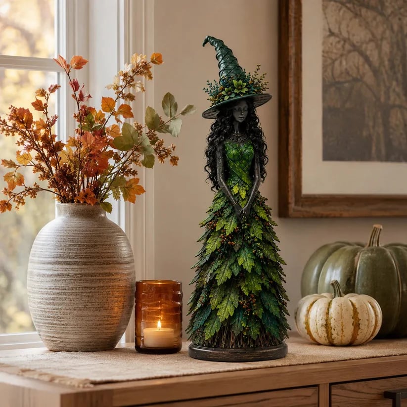 💥LAST DAY 49% OFF - 🧙 Enchanted Autumn Witch Figurine