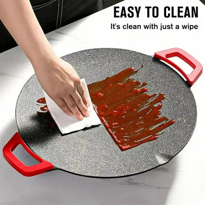 🔥Last Day 49% OFF-🔥 Portable Multifunctional Electric Grill Plate Marble Non-Stick Round Teppanyaki Griddle for Home Steak Seafood Barbecue🍖❄️