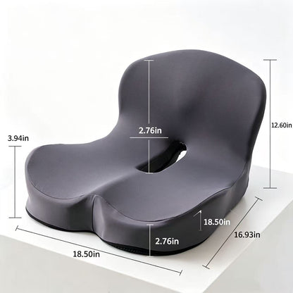 Ergonomic Memory Foam Seat & Back Cushion — Full Support for Tailbone, Coccyx & Lumbar Relief