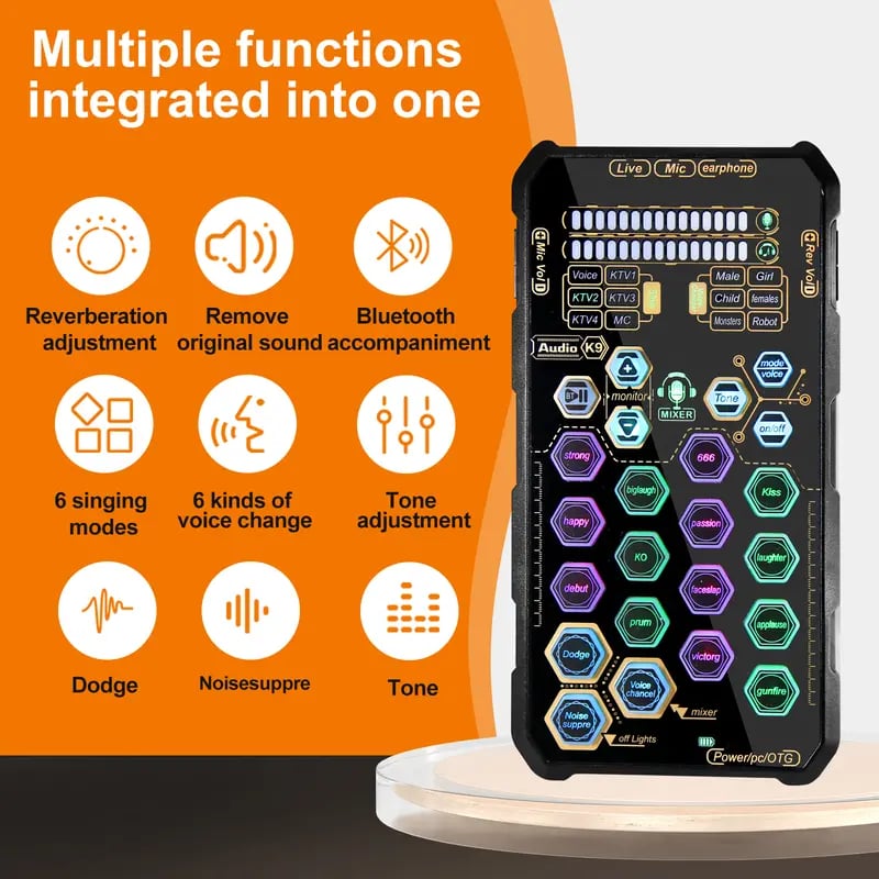SK9 Wired Small Handheld Live Sound Card Set