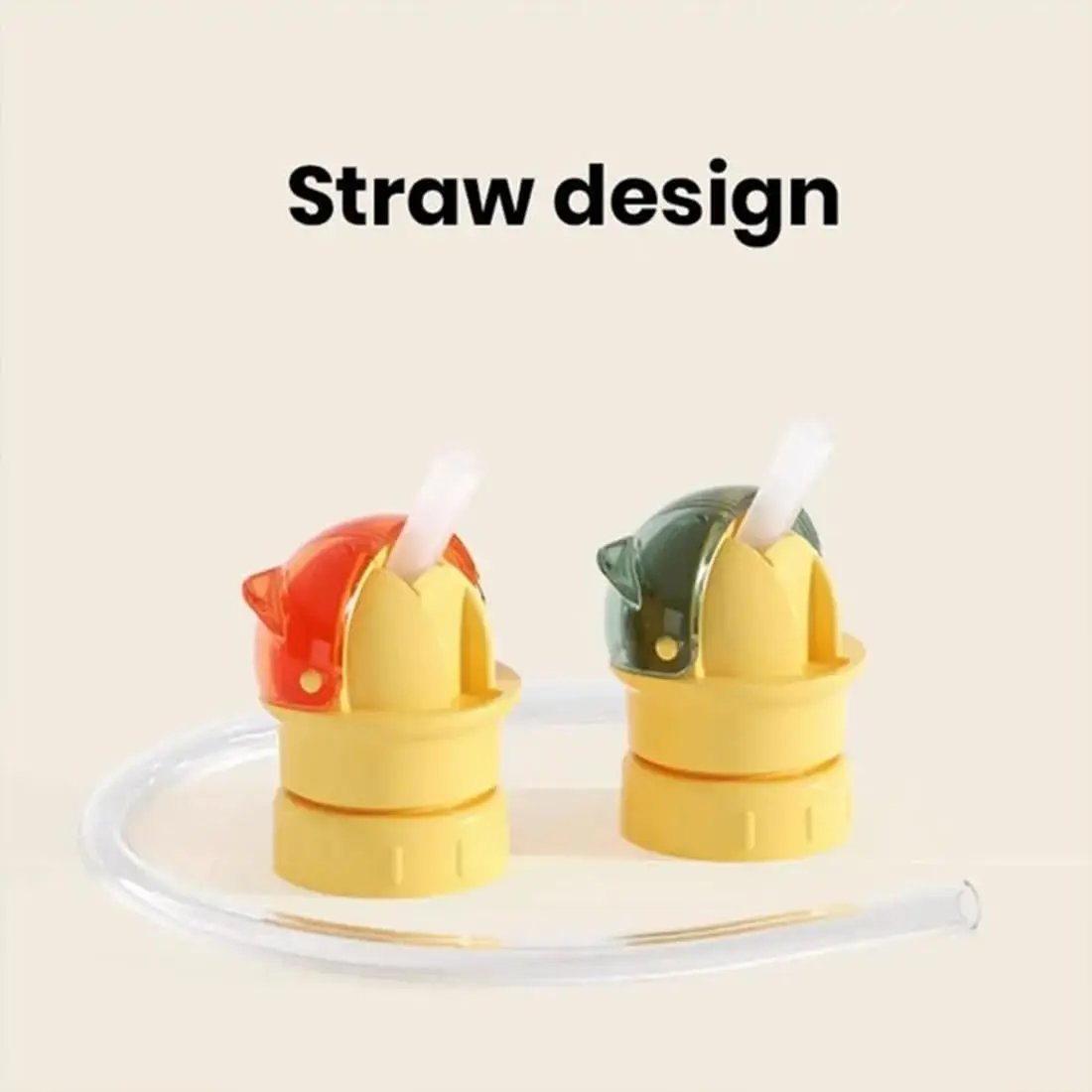 Kids Water Bottle Spout Conversion Cap with Straw | Universal Fit for Juice & Water Bottles | Spill-Proof Flip Top Cover for Toddlers & Children