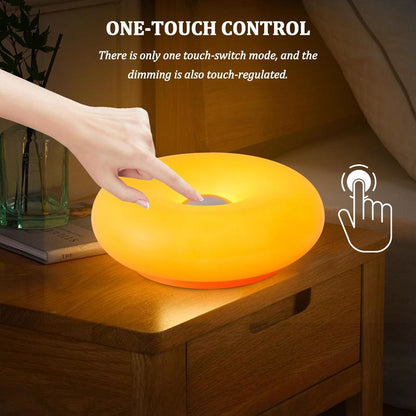 Acrylic-Orange Donut Mood Lamp🍩🌟 Rechargeable Swing Arm Wall Light