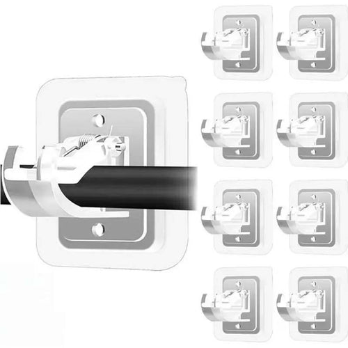 💪8PCS Curtain Rod Brackets with Clips – Transparent Adjustable Drapery Hooks Holder Set for Living Room, Bathroom & Bedroom Curtain Installation