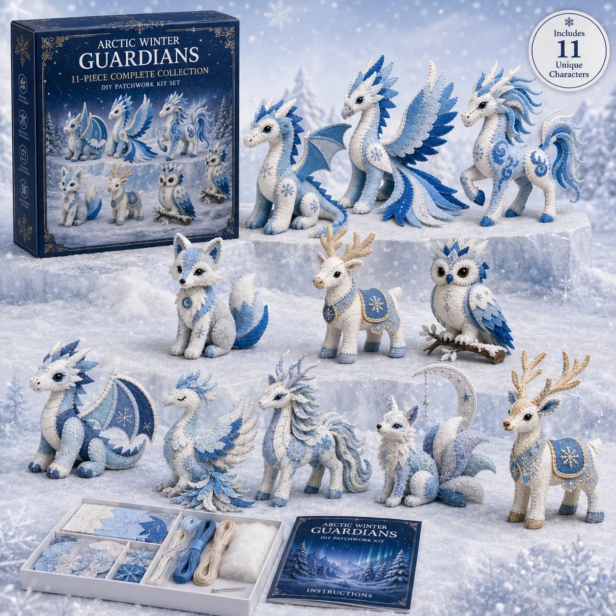 ❄️ Arctic Winter Guardians DIY Patchwork Kit