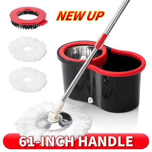 🧹 Spin Mop & Bucket System with Detachable Scrub Brush