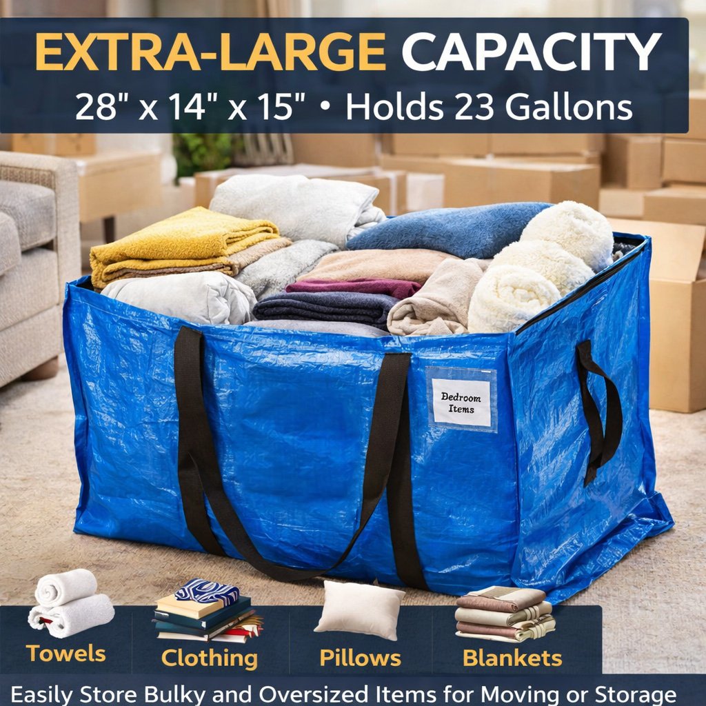 🧳 Extra Large Moving & Storage Bag – Heavy Duty 🔥