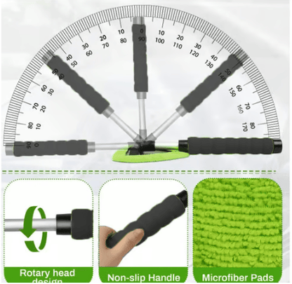 ⏰Final 3 Hours  : Microfiber Car Windshield Cleaning Tool with Extendable Handle
