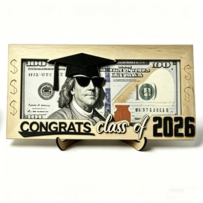 Graduation 2026 Money Holder-Unique Wooden Cash Gift Box for Class of 2026, Creative Graduation Gift for Seniors
