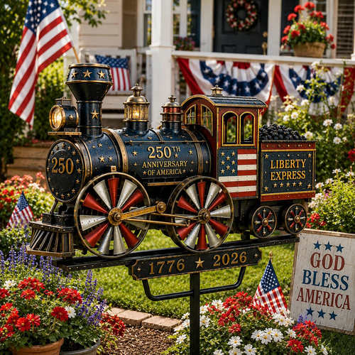 🔥Limited time 55% OFF🔥🚂 “Liberty Express” Train Garden Wind Spinner -✈️ (Free Delivery Fee)
