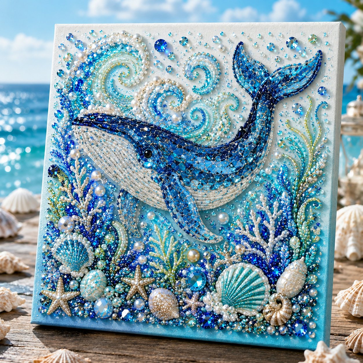 🔥 Last Day 57% OFF - 🌊✨ Ocean Theme Pearl Art DIY Kit – Relaxing DIY Craft to Create Stunning Coastal Artwork