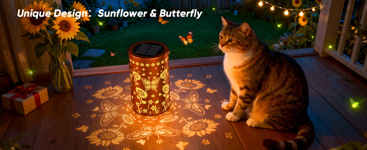 🔥HOT SALE 49% OFF-🌞Colorful Sunflower Glow Solar Garden Lantern