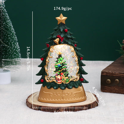 🎄Light Up Christmas Tree Snow Globe Ornament, Musical Xmas Snowball Lantern Gift