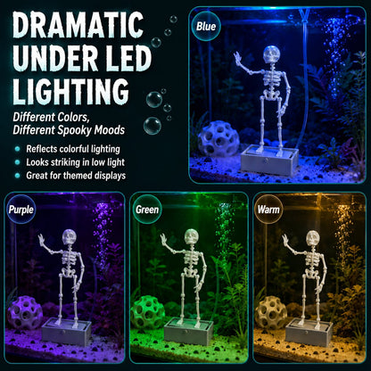 💀 Dancing Skeleton Aquarium Bubbler | Spooky Bubble Effect Fish Tank Decoration