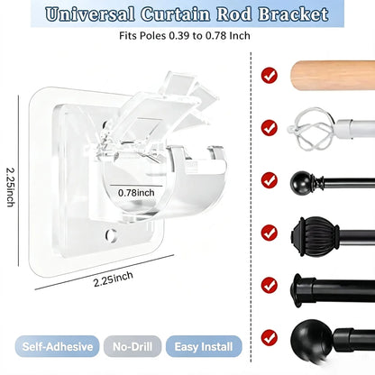 No Drilling Self-Stick Pole Support Clip