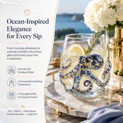 🔥🌊 3D Ocean Animal Artisan Glassware Collection for Fresher Sips, Coastal Elegance & Elevated Home Bar Vibes