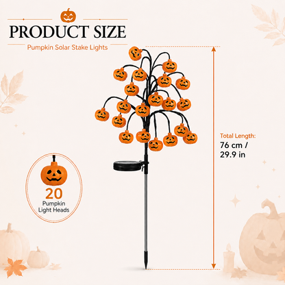 🔥🎃 Pumpkin Solar Stake Lights – Halloween Outdoor Yard Decor