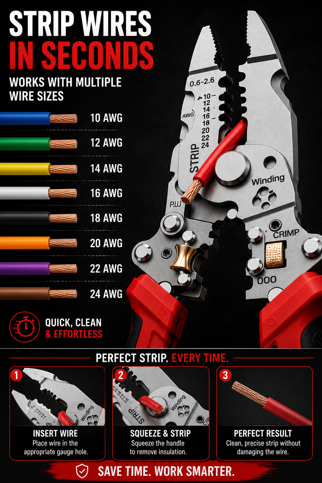 ⚡10-in-1 Wire Stripper Pliers With Voltage Tester | All-in-One Electrician Repair Tool