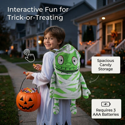 🎃🍬Musical Animated Mummy Children's Halloween Trick or Treat Bag