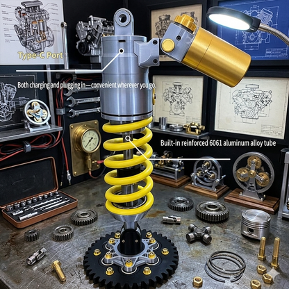 🎁Father's Day Limited Sale🔥Inspired Suspension Shock Absorber Lamp - Adjustable LED Light for Gamers & Car Enthusiasts