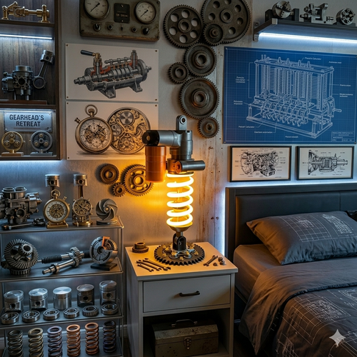 🎁Father's Day Limited Sale🔥Inspired Suspension Shock Absorber Lamp - Adjustable LED Light for Gamers & Car Enthusiasts