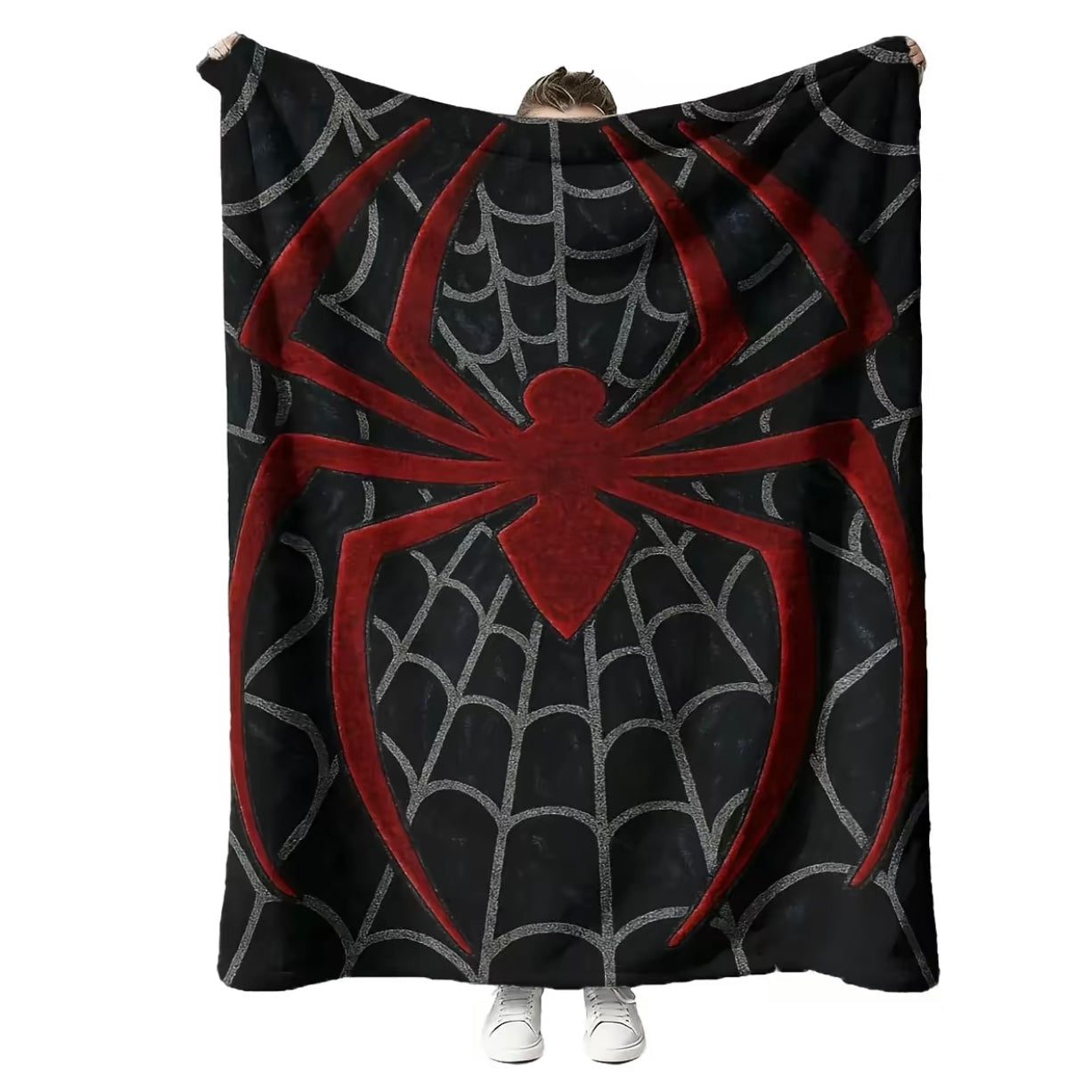 Spider Web Pattern Flannel Blanket