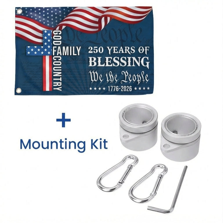 We The People 250 Blessing 1776 2026 American Grommet Flag for Decor