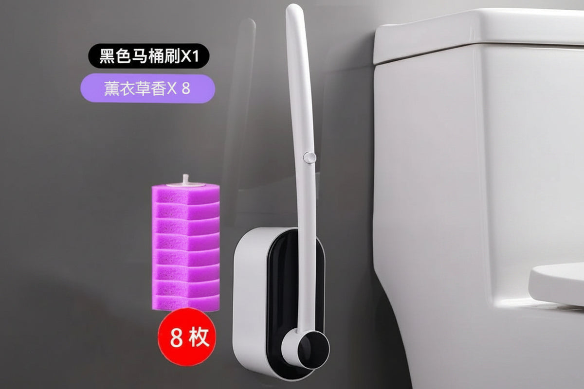 Toilet Scrubber Kit with Self-Cleaning Disposable Pads