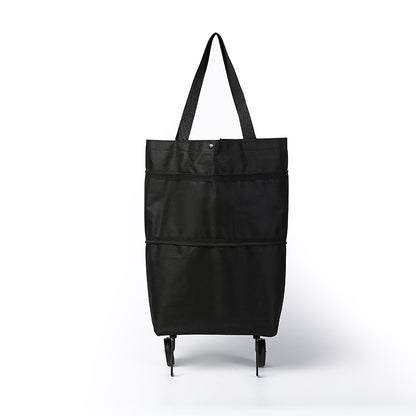🛍️✨ Convertible shopping tote – hides wheels, holds 20kg, expands with zipper!
