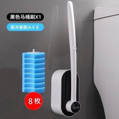 Toilet Scrubber Kit with Self-Cleaning Disposable Pads