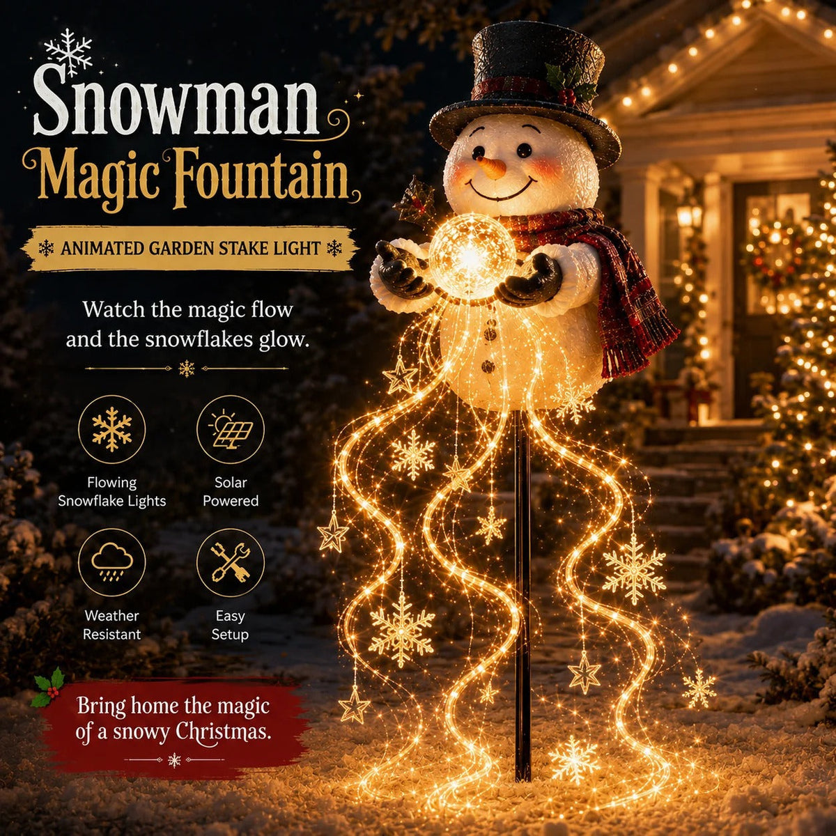 🎅Christmas Early Discount 50% Off 🎁 Santa’s Magic Pour– Flowing LED Christmas Garden Light
