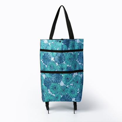 🛍️✨ Convertible shopping tote – hides wheels, holds 20kg, expands with zipper!