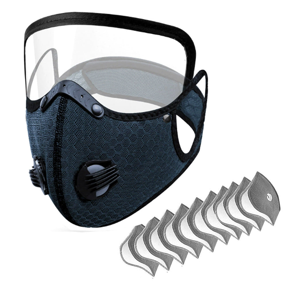 🔥50% OFF！Reusable Face Mask With Detachable Eye Shield & Breath Valve, Dustproof Windproof Outdoor Mask✨