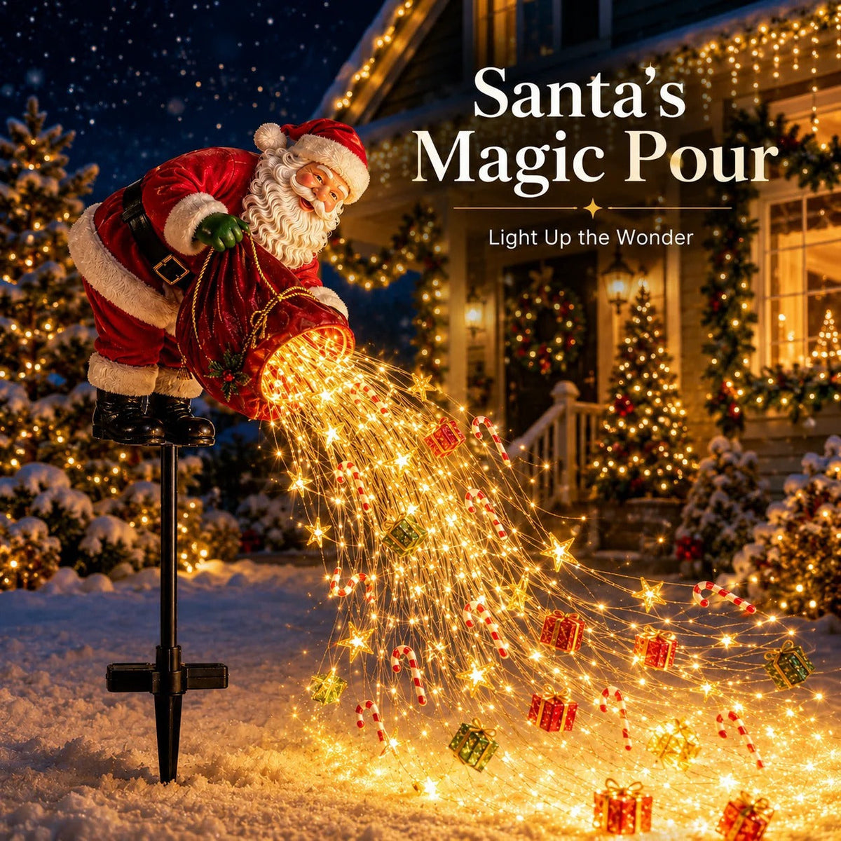 🎅Christmas Early Discount 50% Off 🎁 Santa’s Magic Pour– Flowing LED Christmas Garden Light