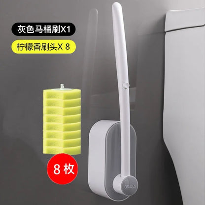 Toilet Scrubber Kit with Self-Cleaning Disposable Pads