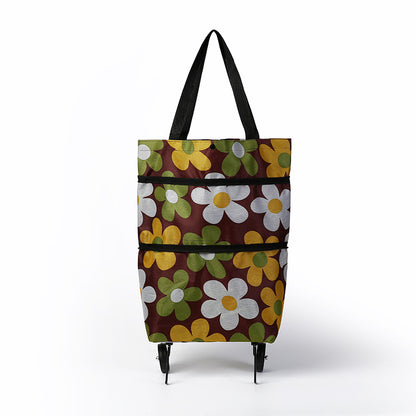 🛍️✨ Convertible shopping tote – hides wheels, holds 20kg, expands with zipper!