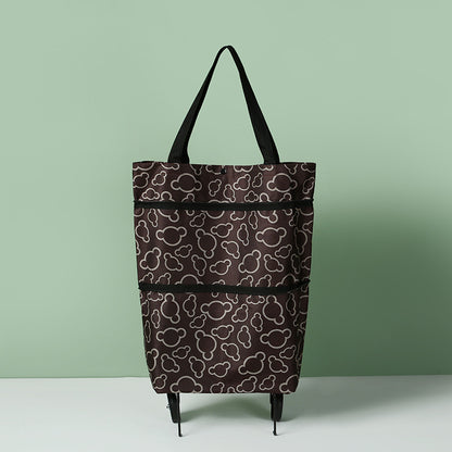🛍️✨ Convertible shopping tote – hides wheels, holds 20kg, expands with zipper!